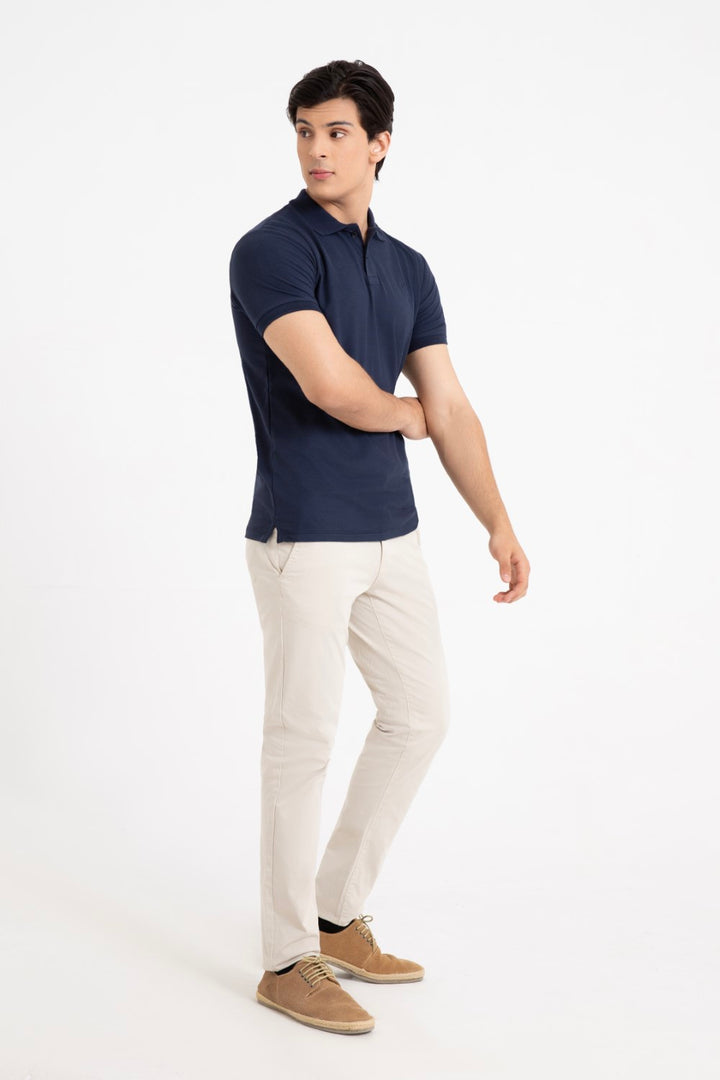 Navy Collar T-Shirt