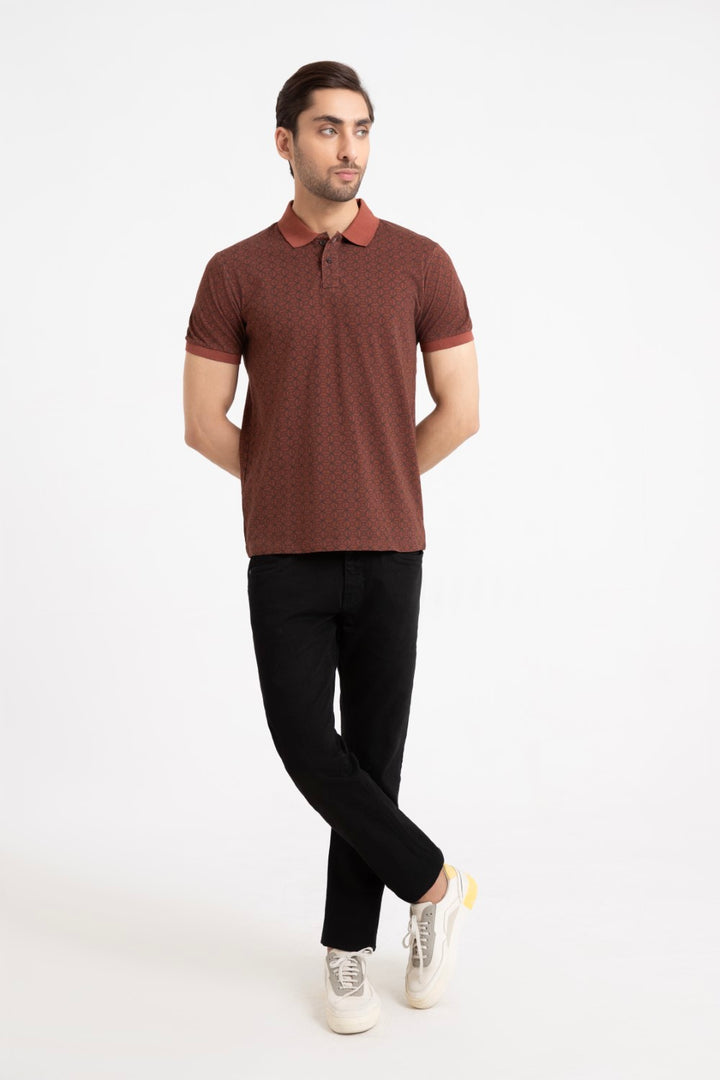 Brown Collar T-Shirt