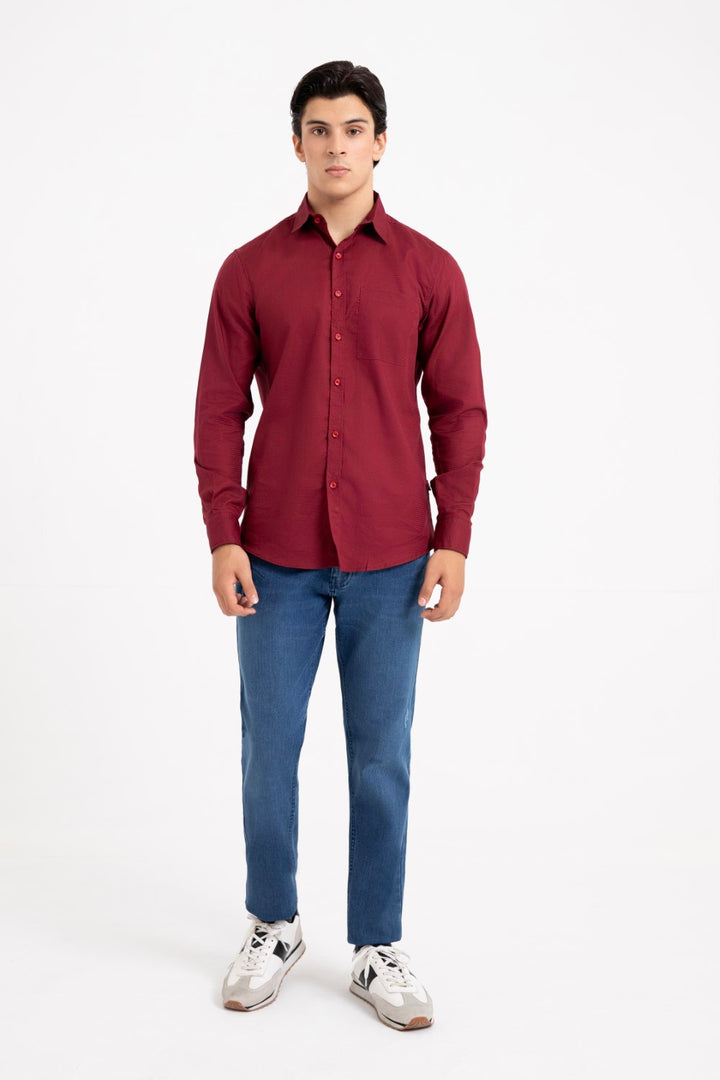 Maroon Casual Shirt