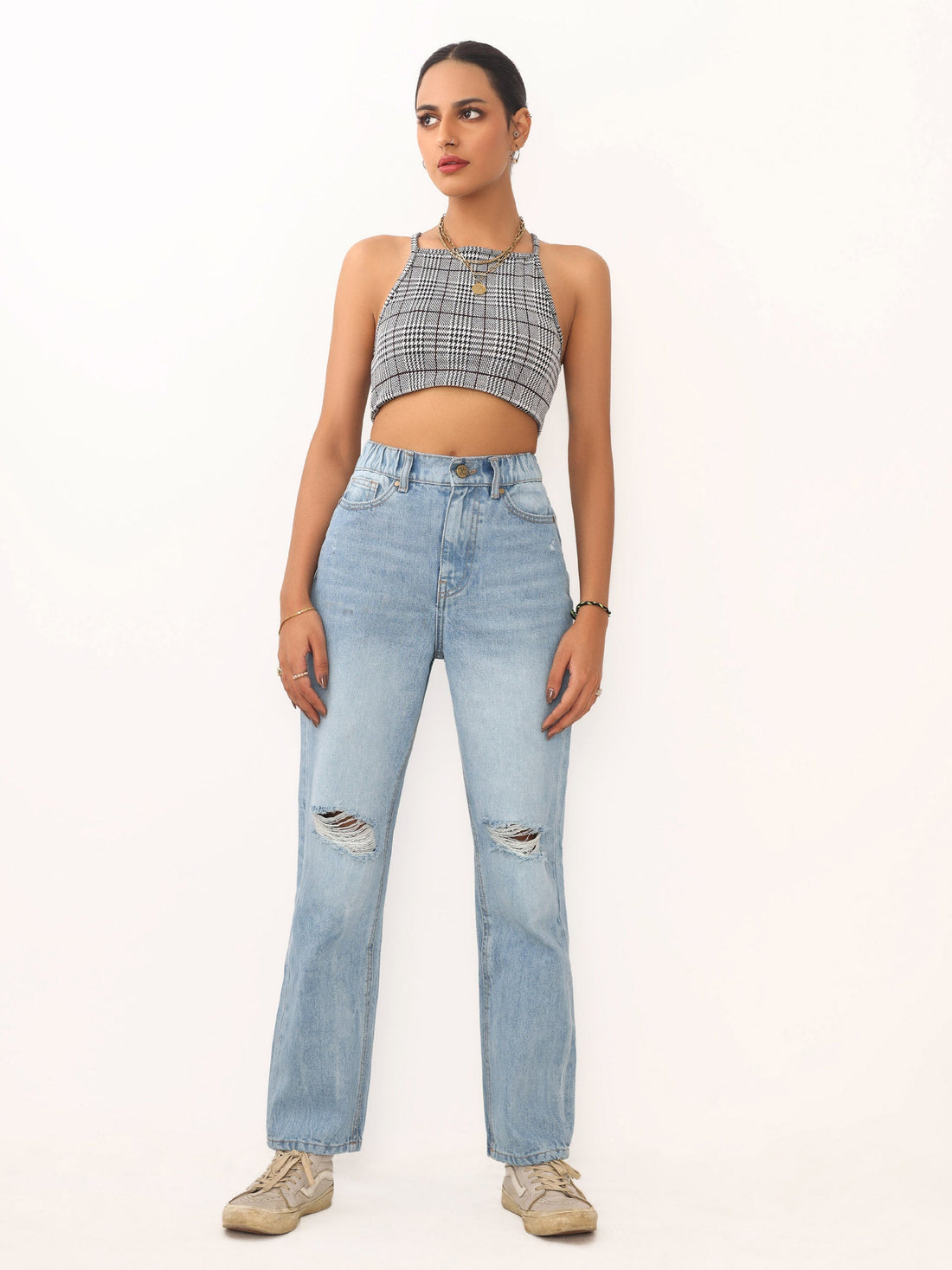 Cropped Straight Jeans