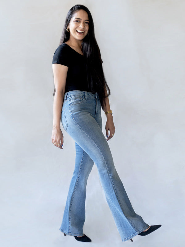 Denim Flare Light Wash Jeans